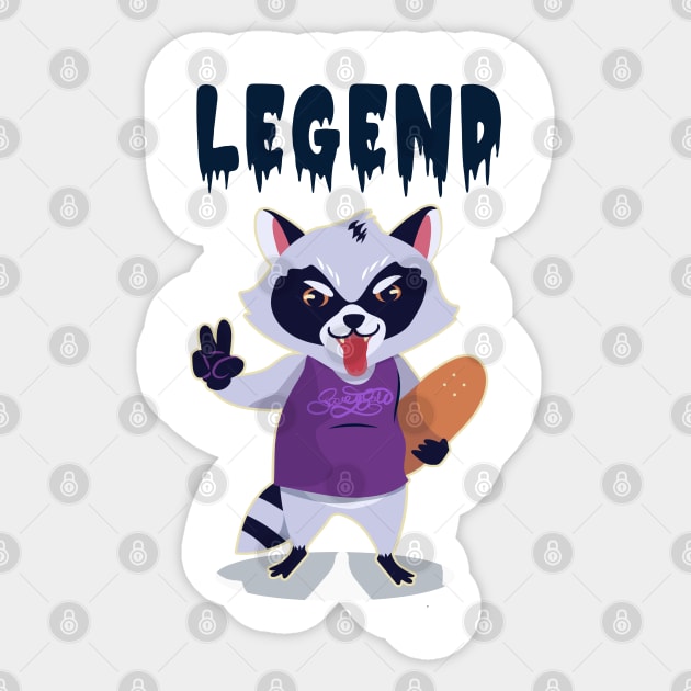 Legend Ferret Sticker by NB-Art